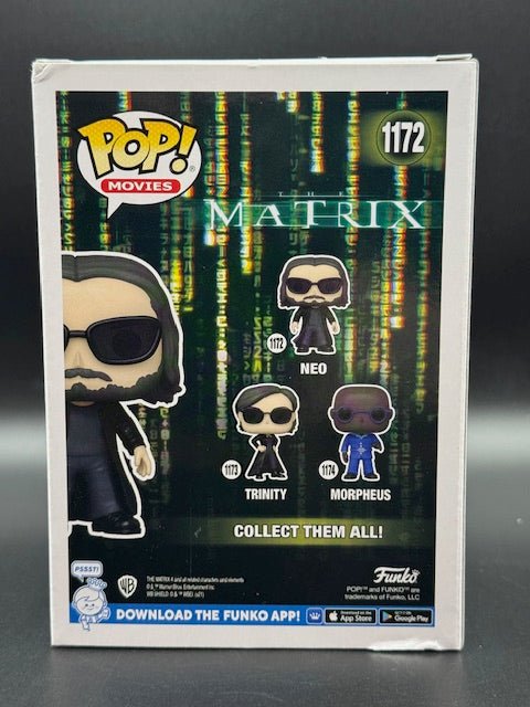Keanu Reeves Signed The Matrix "Neo" Funko Pop #1172 - Curators Corner LLC