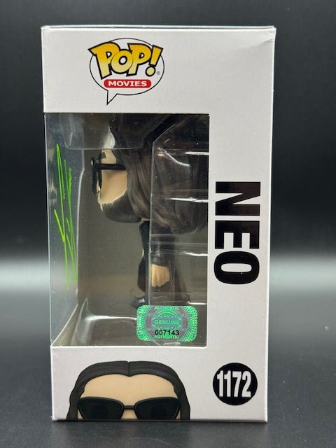 Keanu Reeves Signed The Matrix "Neo" Funko Pop #1172 - Curators Corner LLC