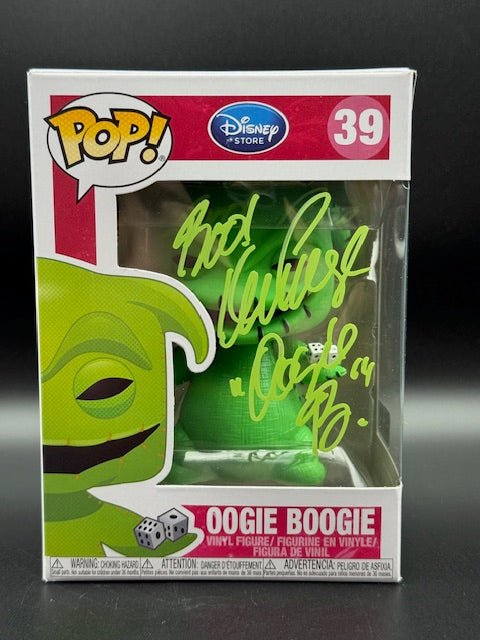 Ken Page Signed and Inscribed Disney Store Oogie Boogie Funko Pop #39 - Curators Corner LLC