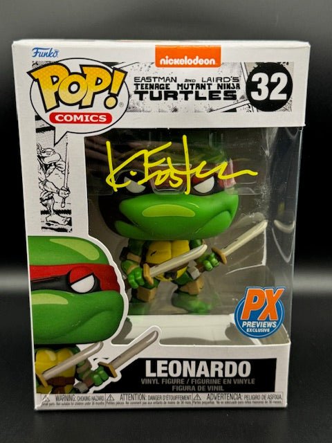 Kevin Eastman Signed Leonardo Funko Pop #32 - Curators Corner LLC
