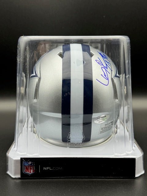 Larry Brown Signed and Inscribed Dallas Cowboys Mini Helmet - Curators Corner LLC