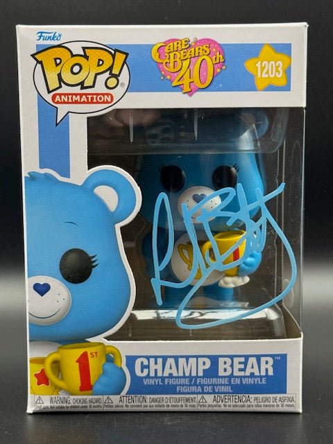 Linda Ballantyne Signed Care Bears 40th Champ Bear Funko Pop #1203 - Curators Corner LLC
