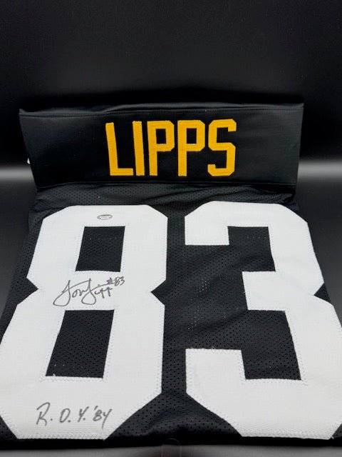 Louis Lipps Signed and Inscribed Custom Football Jersey - Curators Corner LLC