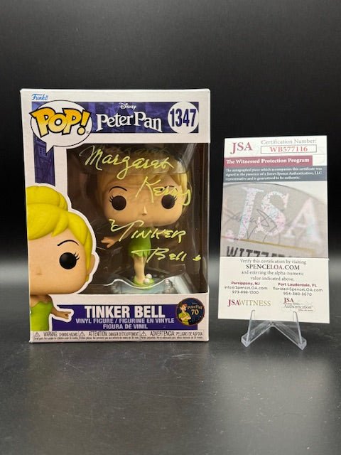 Margaret Kerry Signed and Inscribed Disney Peter Pan 70th Anniversary Tinker Bell Funko Pop 1347 - Curators Corner LLC