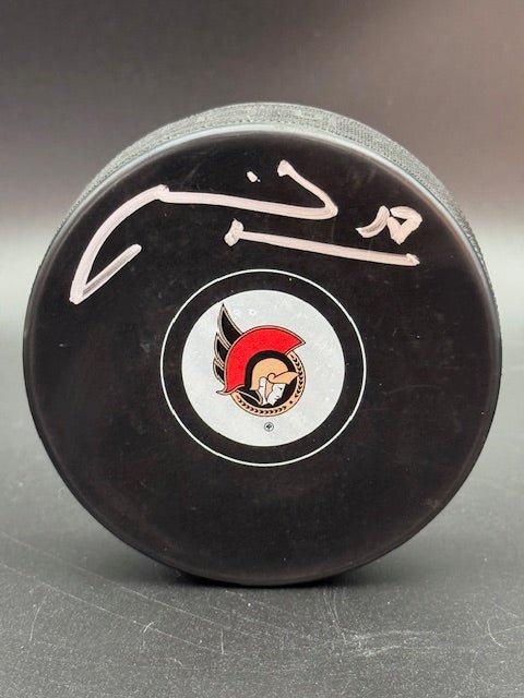 Marian Hossa Signed Senators Hockey Puck - Curators Corner LLC