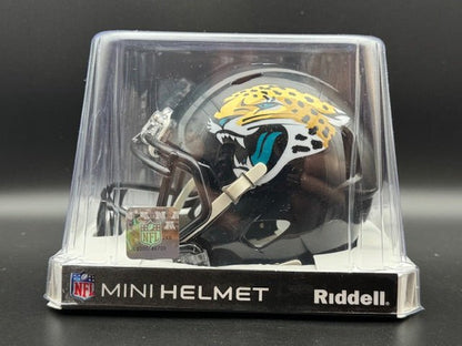 Mark Brunell Signed Jaguars Throwback Mini Speed Helmet - Curators Corner LLC