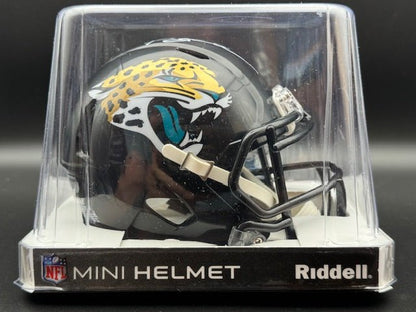 Mark Brunell Signed Jaguars Throwback Mini Speed Helmet - Curators Corner LLC