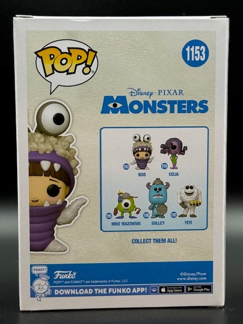 Mary Gibbs Signed and Inscribed Monsters Inc Boo Funko Pop #1153 Purple Signature - Curators Corner LLC
