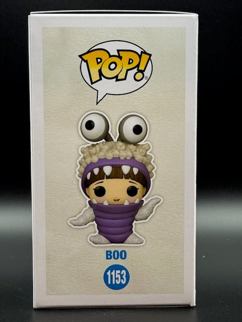 Mary Gibbs Signed and Inscribed Monsters Inc Boo Funko Pop #1153 Purple Signature - Curators Corner LLC
