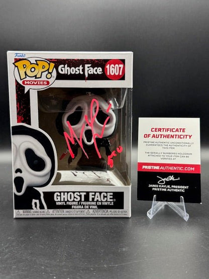 Matthew Lillard Signed Ghost Face Funko Pop! Inscribed "Stu" #1607 - Curators Corner LLC