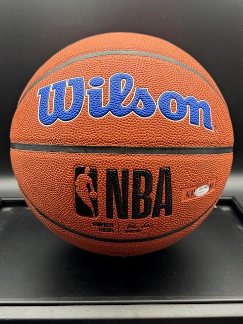 Maurice Cheeks Signed and Inscribed 76ers Logo Basketball - Curators Corner LLC