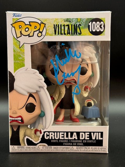 Michelle Gomez Signed Disney Villains Cruella De Vil Funko Pop #1083 - Curators Corner LLC