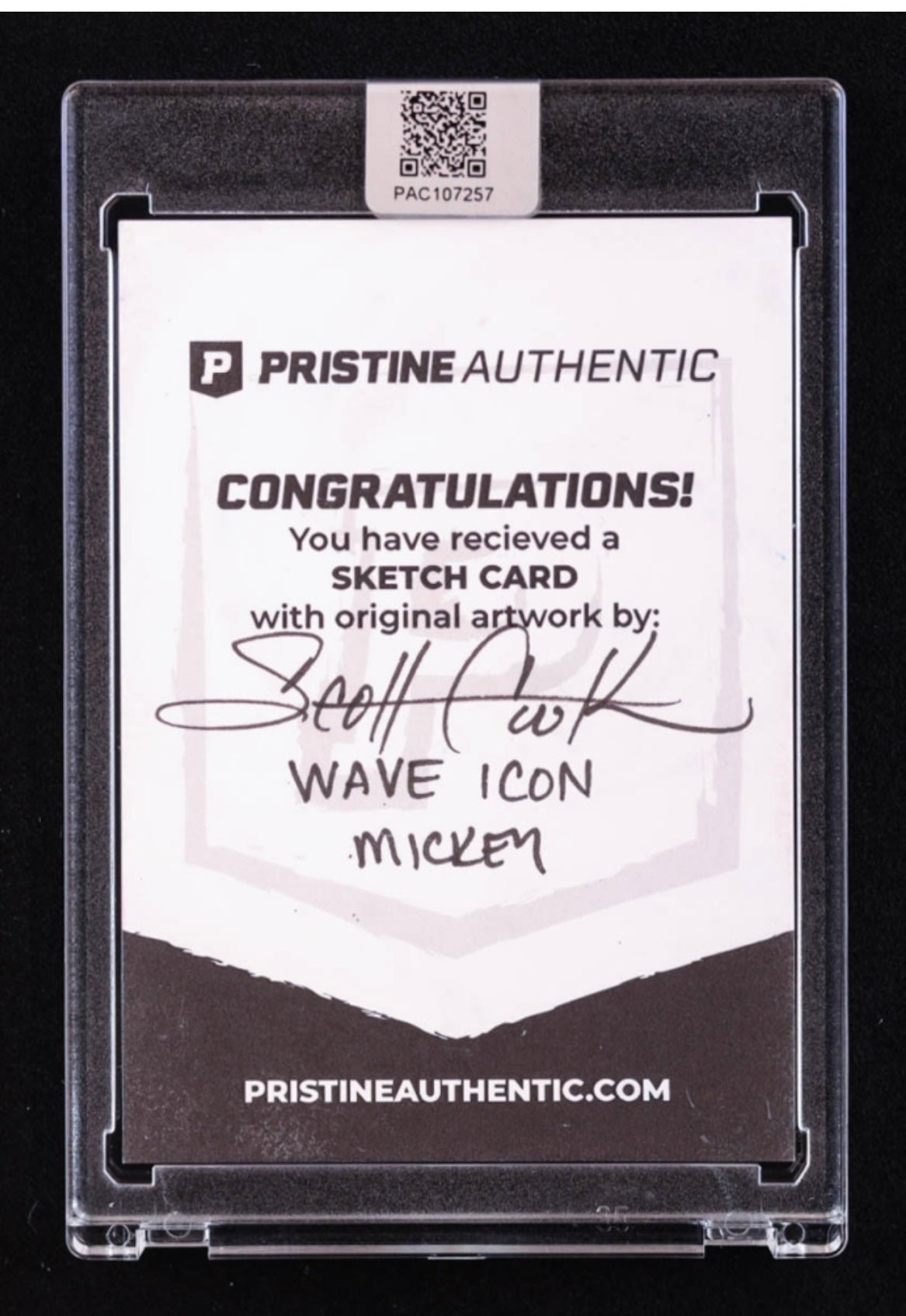 Mickey Mouse Sketch card “Wave Icon Mickey” by Scott Cook 1/1 - Curators Corner LLC