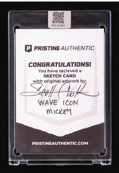 Mickey Mouse Sketch card “Wave Icon Mickey” by Scott Cook 1/1 - Curators Corner LLC