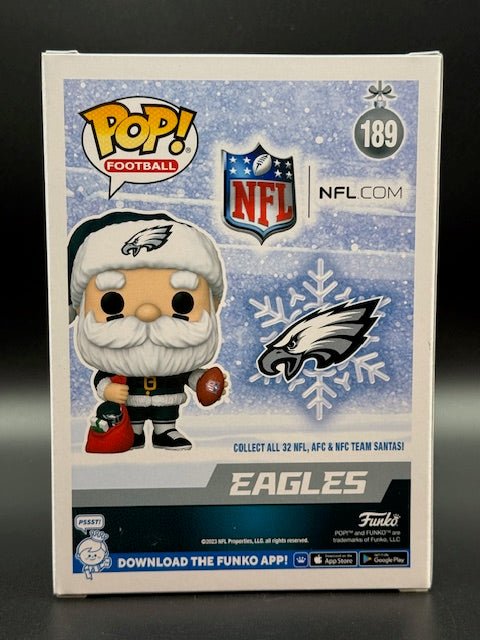 Mike Quick Signed and Inscribed Eagles Santa Funko Pop #189 - Curators Corner LLC
