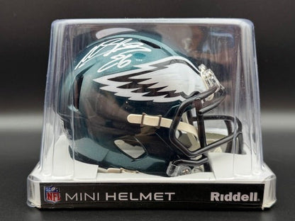 Miles Sanders Signed Eagles Mini Helmet - Curators Corner LLC