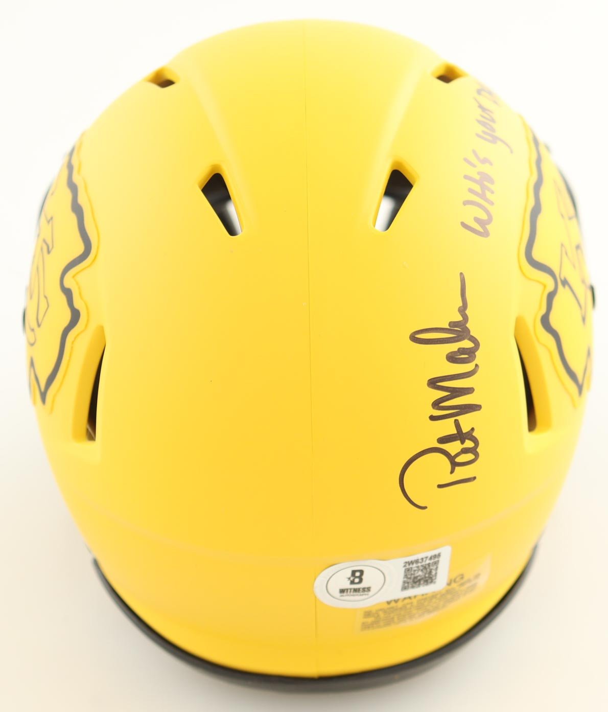 Patrick Mahomes Sr. Signed Chiefs Rave Alternate Speed Mini Helmet Inscribed "Who's Your Daddy?" (Beckett) - Curators Corner LLC