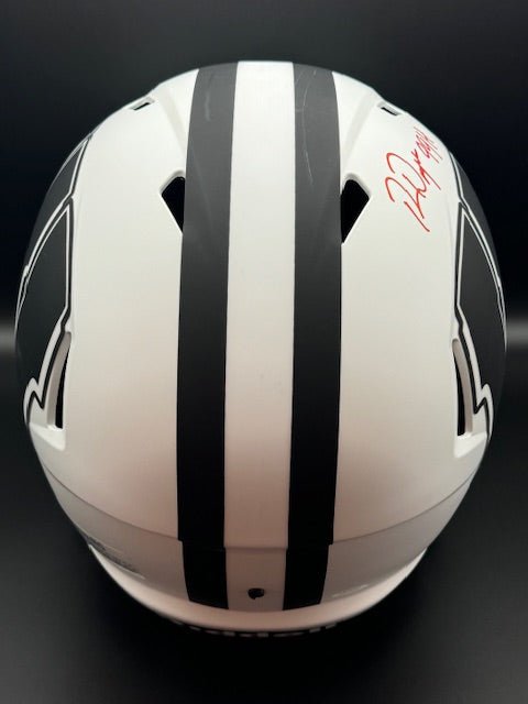 Ron Dayne Signed and Inscribed Wisconsin Full Size Helmet - Curators Corner LLC