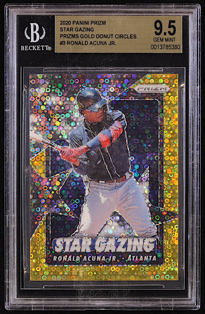 Ronald Acuna Jr. 2020 Panini Prizm Star Gazing Prizms Gold Donut Circles #SG3 #01/10 (BGS 9.5) - Curators Corner LLC