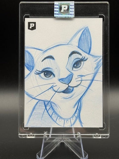 Scott Cook Signed and Inscribed Aristocats Duchess Sketch Card - Curators Corner LLC