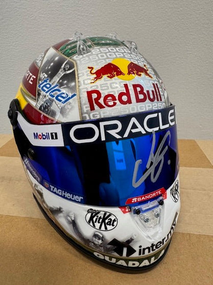 Sergio Perez Signed Red Bull '250 1:2 Scale Racing Mini Helmet (Beckett) - Curators Corner LLC