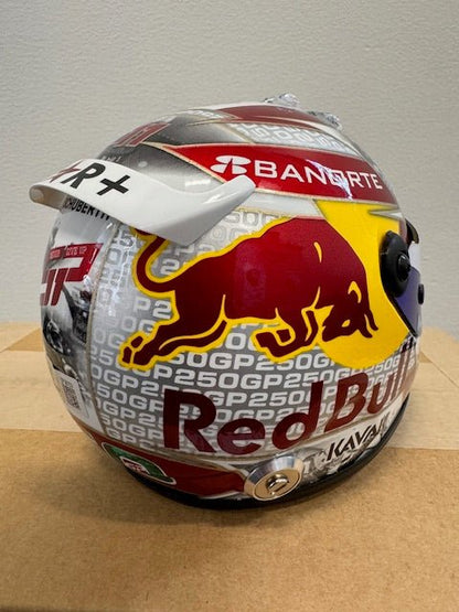 Sergio Perez Signed Red Bull '250 1:2 Scale Racing Mini Helmet (Beckett) - Curators Corner LLC
