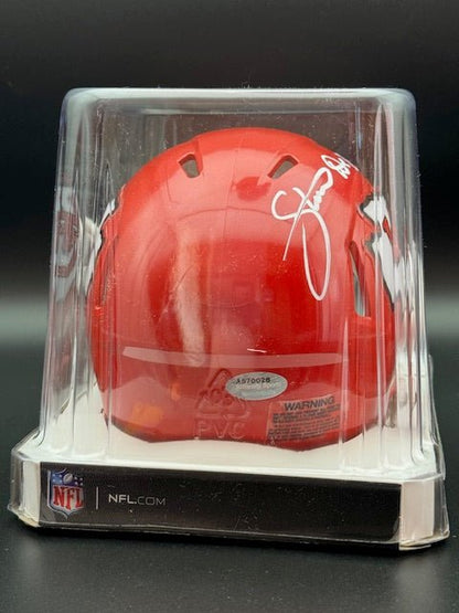 Steve DeBerg Signed Riddell Mini Helmet - Curators Corner LLC