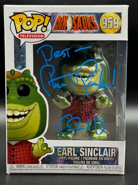 Stuart Pankin Signed Earl Sinclair Funko Pop #959 - Curators Corner LLC