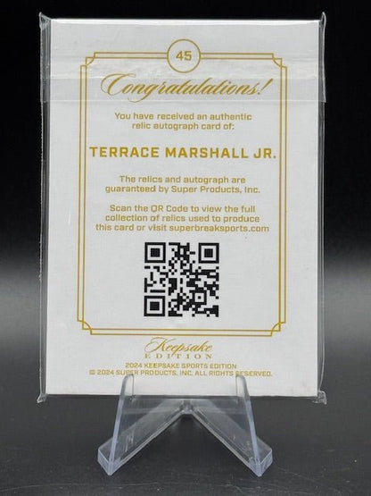 Terrace Marshall Jr. 2024 Keepsake Multi Sport Gem/Patch/Auto 68/75 - Curators Corner LLC