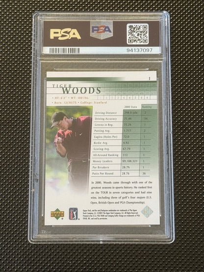 2001 Upper Deck Tiger Woods #1 (PSA 9)