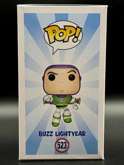 Tim Allen Signed Disney Toy Story 4 Buzz Lightyear Funko Pop #523 - Curators Corner LLC