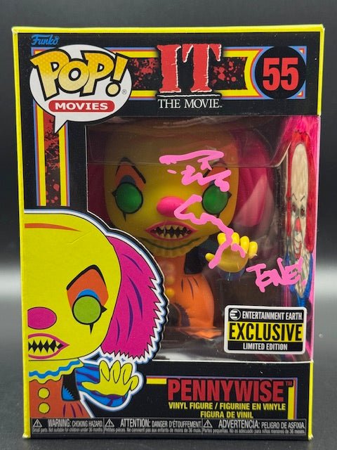 Tim Curry Signed/Tone Rodriguez Art It the Movie "Pennywise" Funko Pop #55 - Curators Corner LLC