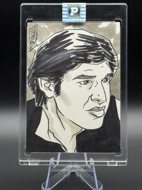 Tom Hodges Signed Han Solo Sketch Card - Curators Corner LLC