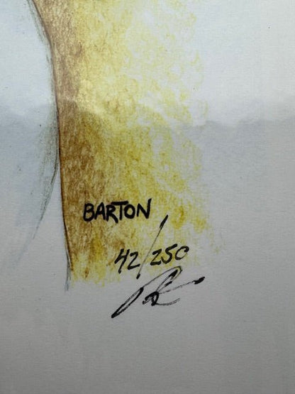 Tony Gwynn SanDiego Padres 12x18 Lithograph Signed by Brian Barton Numbered to 250 - Curators Corner LLC