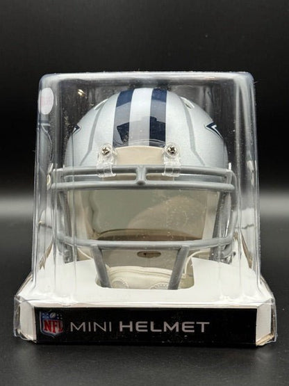 Tyler Biadasz Signed Dallas Cowboys Mini Helmet - Curators Corner LLC