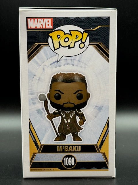 Winston Duke Signed Marvel Studios Black Panther Wakanda Forever M'Baku Funko Pop #1098 - Curators Corner LLC